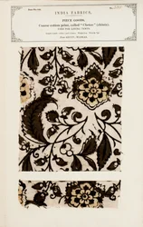 Campione di cotone grezzo con motivo chetee (chintz) da Arcot in Madras, da The Collection of the Textile Manufacturers of India, di John Forbes Watson, pubblicato nel 1866