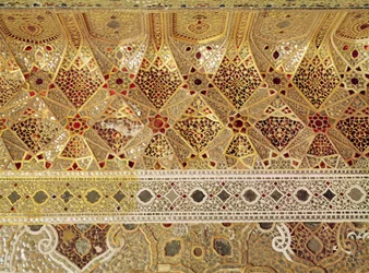 (dettaglio) della Galleria degli Specchi, Sheesh Mahal, Forte di Lahore