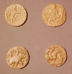Dinar di Samudragupta (335-375) e Kumargupta I (415-454) (oro)