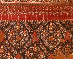 Tessuto del periodo Ayutthaya con design thailandesi