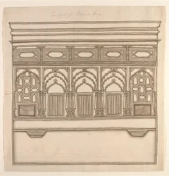 Facciata di una casa del Bengala, c.1820