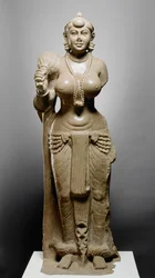 Dea con Ventaglio, cultura di Didarganj Patna, 300 a.C.
