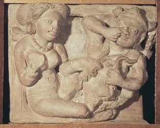 Scena di gineceo, da Mathura, Uttar Pradesh