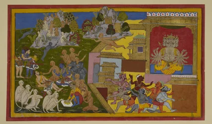 Hanumān arriva con un