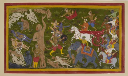 Indrajit travolge Rāma e gli alleati; Hanumān parte alla ricerca di erbe curative
