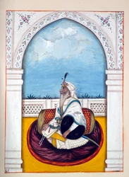 Jemadar Khushyal Singh, dal Regno del Punjab, i suoi Sovrani e Capi, volume II, un volume di 30 studi ad acquerello di un artista indiano non identificato, c.1840