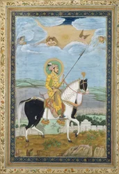 Ritratto di Shah Jahan a cavallo
