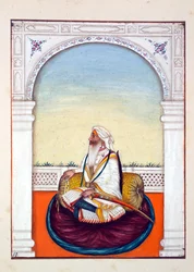 Rajah Iej Singh, dal Regno del Punjab, i suoi Sovrani e Capi, volume I, un volume di 27 studi ad acquerello di un artista indiano non identificato, c.1840
