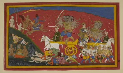 Rāma attacca alle spalle di Hanumān; Rāvaṇa, ferito, si ritira.