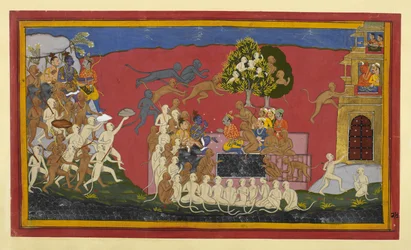 Rāma invia Aṅgada a sfidare Rāvaṇa mentre le scimmie si avvicinano a Laṅkā