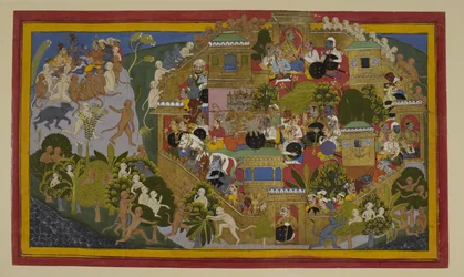 Rāvaṇa assegna le difese di Laṅkā; Rāma effettua scouting dal monte Suvela
