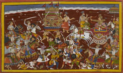 Rāvaṇa si scontra con Mandhāta ma i saggi li riconciliano