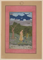 Sorath Ragini, India, Hyderabad, 1760 circa; Johnson Album 37, n. 24 (inchiostro, colori e oro su carta)