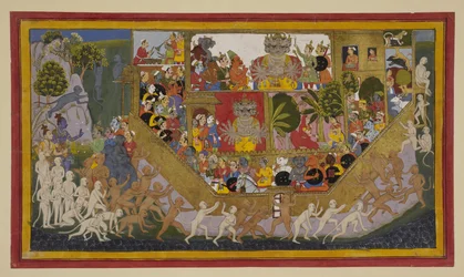 Sītā invoca la morte; Rāvaṇa prepara le forze mentre gli alleati di Rāma assediano Laṅkā