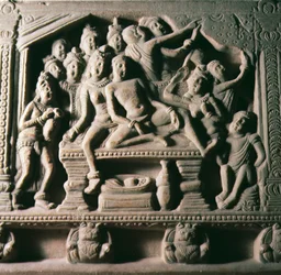 La caduta di Mandhata, da Mathura, Uttar Pradesh, dinastia Kusana