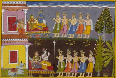 Gli dèi chiedono a Śiva di distruggere i rākṣasas; egli li indirizza a Viṣṇu, che accetta