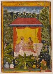 Pagina non identificata da una serie dispersa di Nayika, c.1650-1660