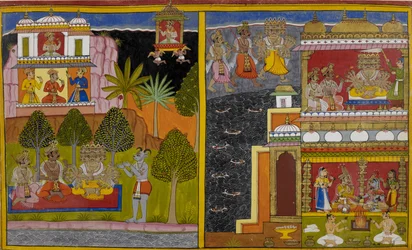 Vaisravana parte per il monte Kailāsa mentre Rāvaṇa si impadronisce di Lanka.