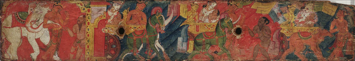 Vessnatara Jataka, da una copertina di manoscritto, Scuola Pala, c.1200