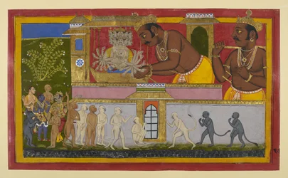 Vibhīṣaṇa racconta la maledizione di Kumbhakarṇa; Lakṣmaṇa si riprende e risorge