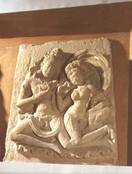 Visvarupa Vishnu in Gloria Cosmica, Shamlaji, Gujarat (pietra)
