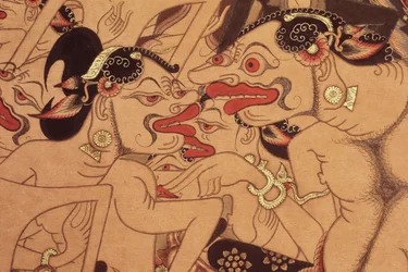 (dettaglio) di un rotolo Wayang Beber