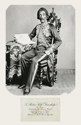 Ritratto di Raden Saleh e il suo biglietto da visita, c.1850-70