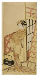 Attore Kabuki in costume da donna (onnagata)