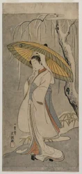 Segawa Kikunojo II come la Fanciulla Airone dalla serie Teatro Ichimura, 1770