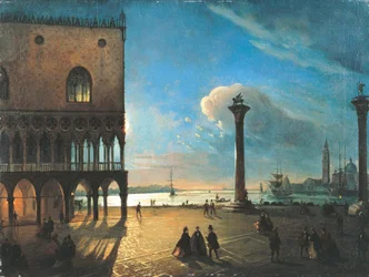 Piazzetta San Marco al chiaro di luna, Venezia