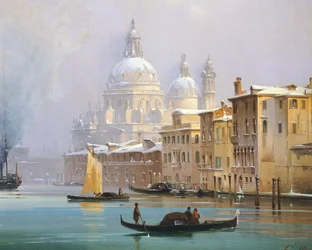 Venezia coperta di neve