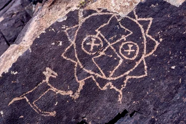 Petroglifo Anasazi (arte rupestre) nel New Mexico