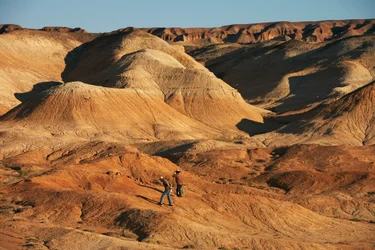 Scene intorno a Wu Cai Wan nel deserto del Gobi, Xinjiang, Cina occidentale, 2007