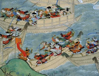 Rotolo della Battaglia di Dannoura dove il Clan Heike combatte il Clan Genji, 2005 (foto)