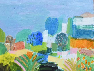 Paesaggio astratto dai colori vivaci