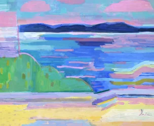 Un coloratissimo paesaggio da sogno sulla costa