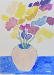 Vaso floreale colorato
