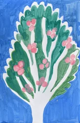Albero in fiore rosa