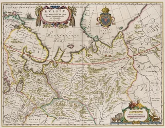 Mappa della Russia Da: Partes Septentrionalis et Orientalis