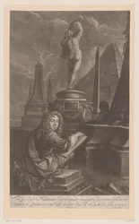 Ritratto di Hadriaan Beverland che disegna una statua di Venere