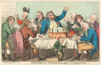 Zeichnung für den Zwölften-Kuchen in St. Annes Hill