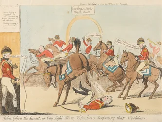 John Gilpin il secondo, ovvero volontari del City Light House durante le loro esercitazioni (da: Caricature, vol. 3)