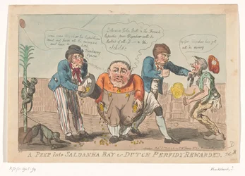 Caricatura della capitolazione della flotta batava nella baia di Saldanha, 1796