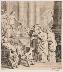 Composizione con figure in costumi del XVII secolo