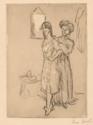 Giovane donna presso la modista