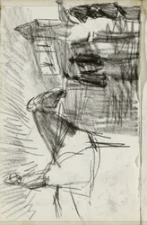 Cavaliere e figure sulla strada