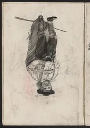 Uomo in piedi in costume bavarese