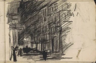 Veduta di strada di sera