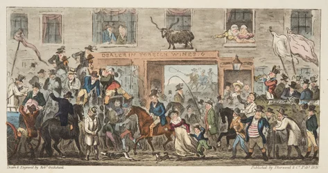 La processione comica da The English Spy, pub. 1824