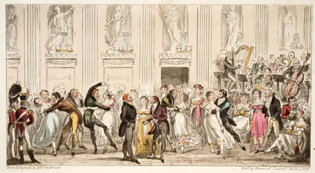 Il ballo dei Cipriani alle Argyle Rooms, da The English Spy, pub. 1824